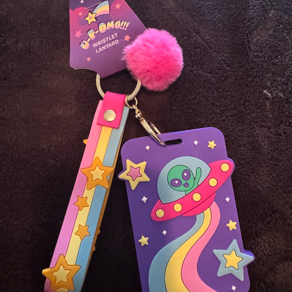 OMG!!! Wristlet Lanyard and Phone Case - Purple